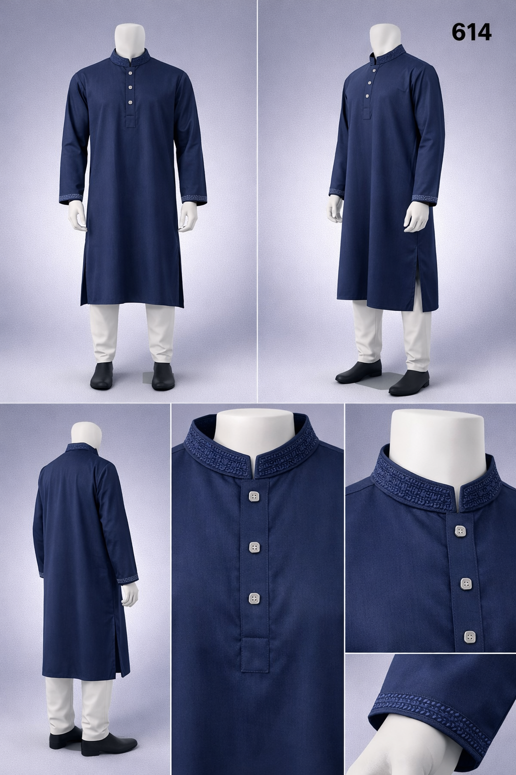 Luxury embroidery Panjabi with premium finish 614