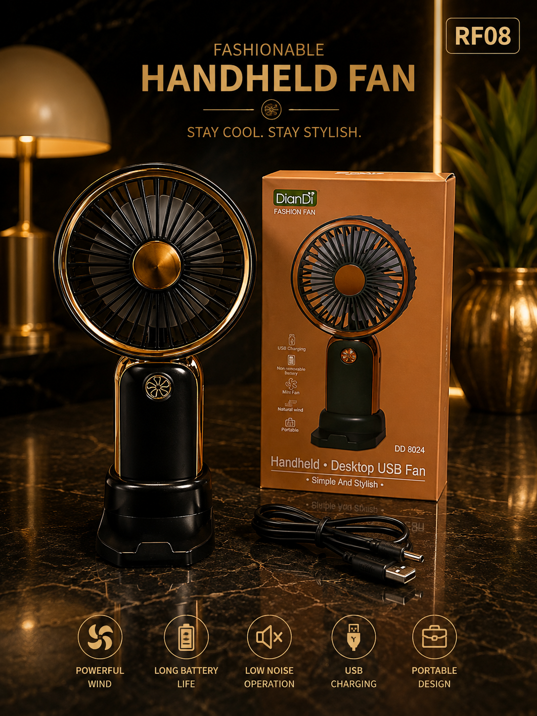 Rechargeable Mini Handheld Fan-RF08