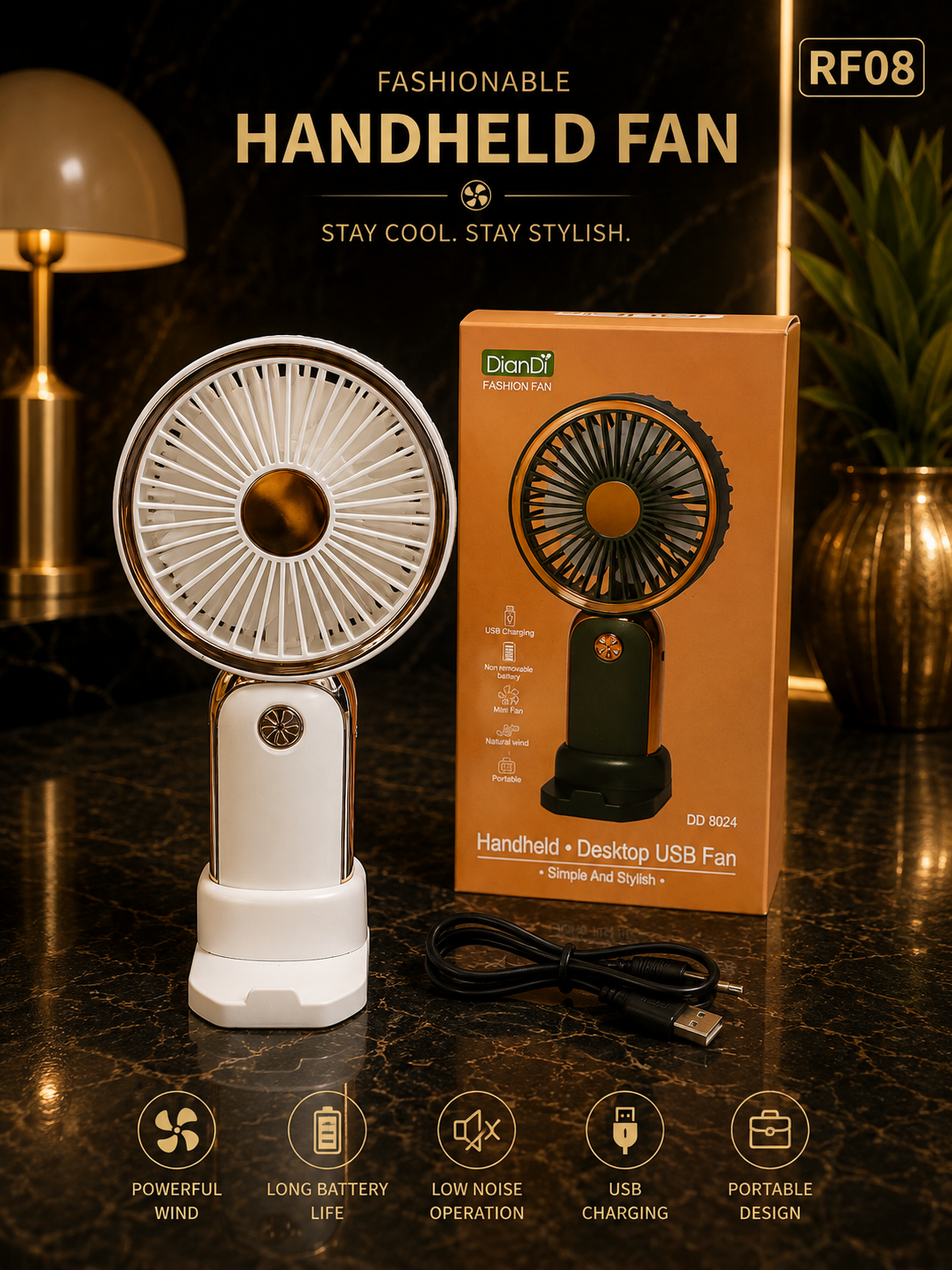 Rechargeable Mini Handheld Fan-RF08