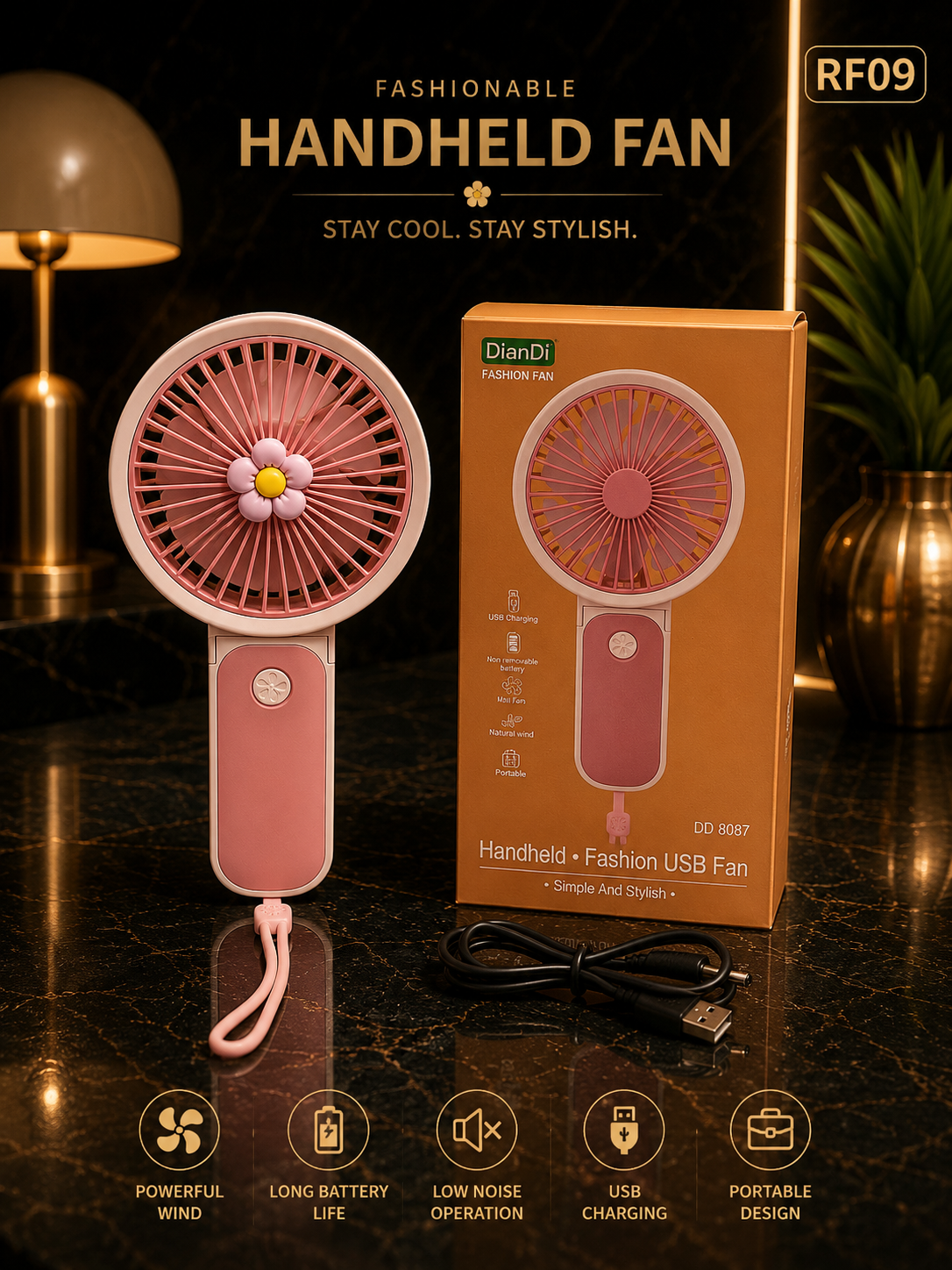 Rechargeable Mini Handheld Fan-RF09