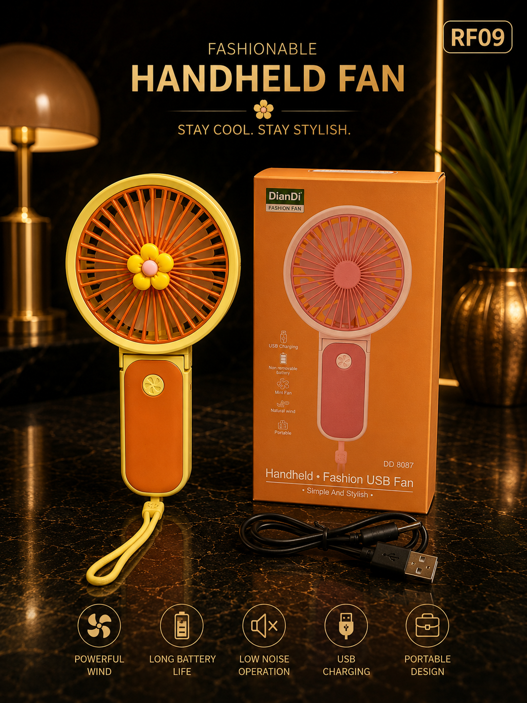 Rechargeable Mini Handheld Fan-RF09