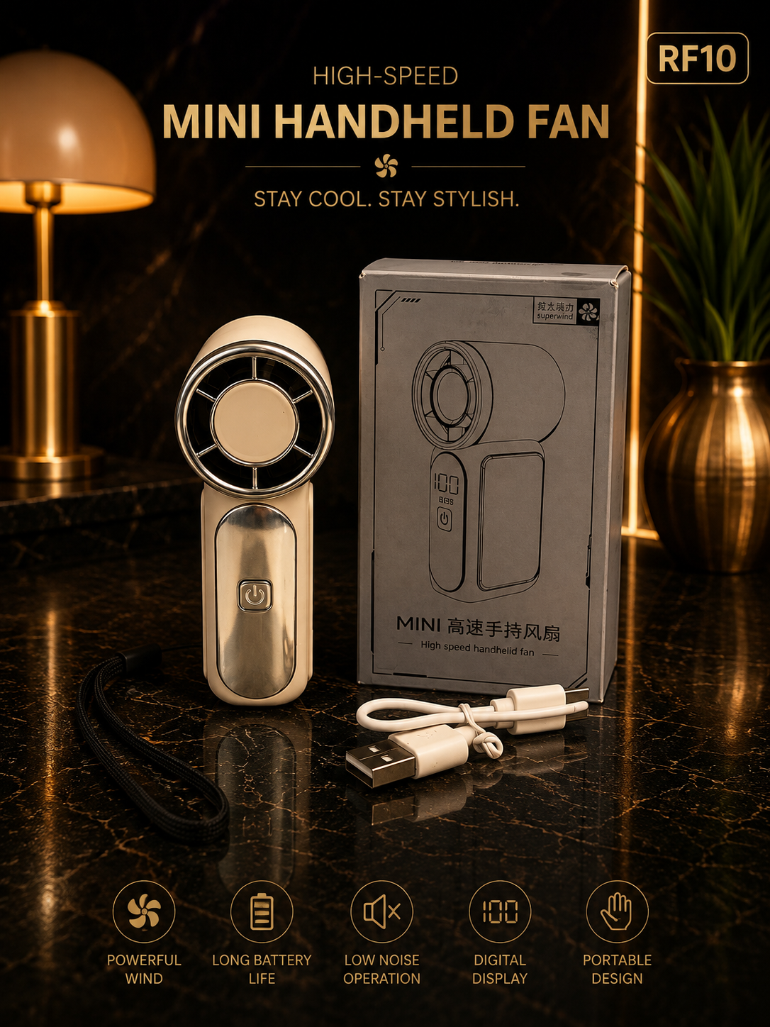 Rechargeable Mini Handheld Fan-RF10