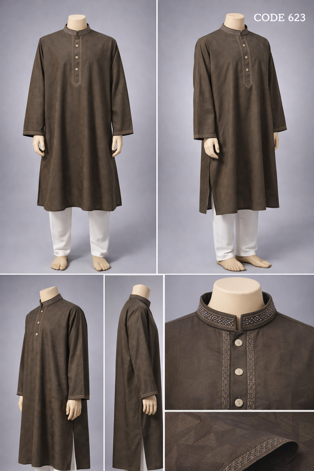 Luxury embroidery Panjabi with premium finish 623