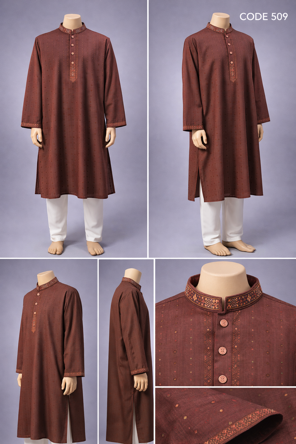 Luxury embroidery Panjabi with premium finish 509