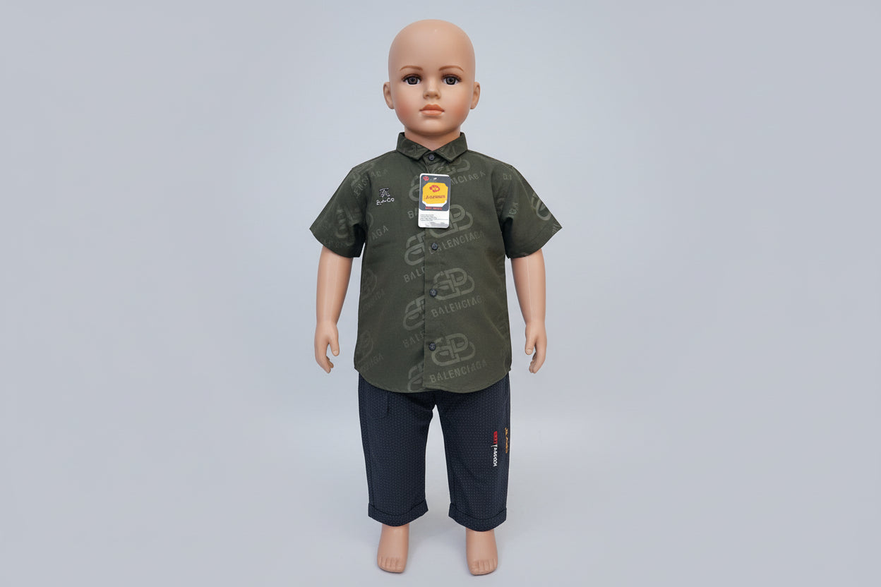 Baby Premium Printed Half Sleeve Shirt & Shorts Set – 399