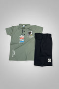 Kids Premium Polo T-Shirt & Shorts Set Luxury Monogram Edition 277