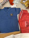 Kids Premium Polo T-Shirt & Shorts Set – Designer Badge Edition 256