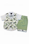 Kids Premium Aviation Print Shirt & Shorts Set 239