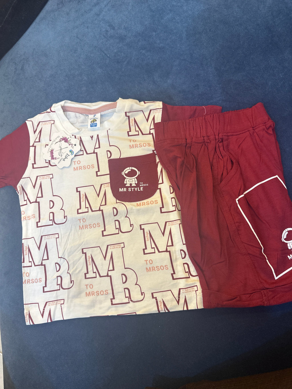 Kids “MR Style” Printed T-Shirt & Shorts Set – Casual Co-Ord 329