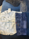 Kids Premium Printed Shirt & Denim Pant Set 412