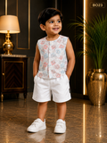 Baby Boys Geometric Print Sleeveless Co-Ord Set-BO23
