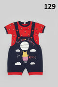 Baby Boy Cute Icons Dungaree Romper Set 129