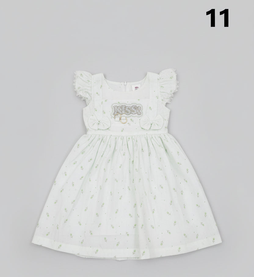 Girls Floral Party Dress with Lace Sleeves 11