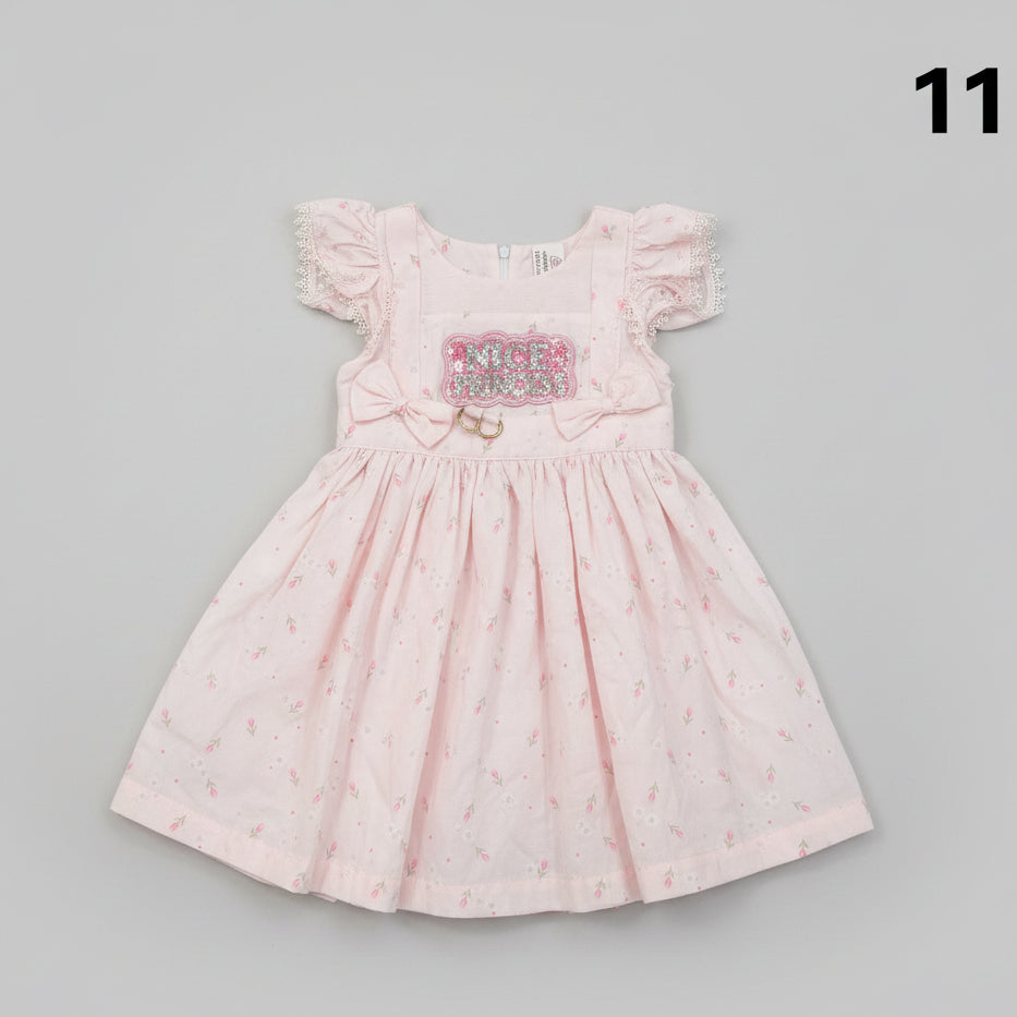 Girls Floral Party Dress with Lace Sleeves 11