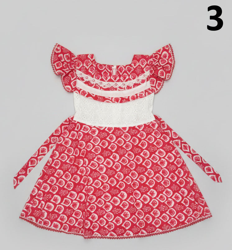 Girls Printed Cotton Dress 3