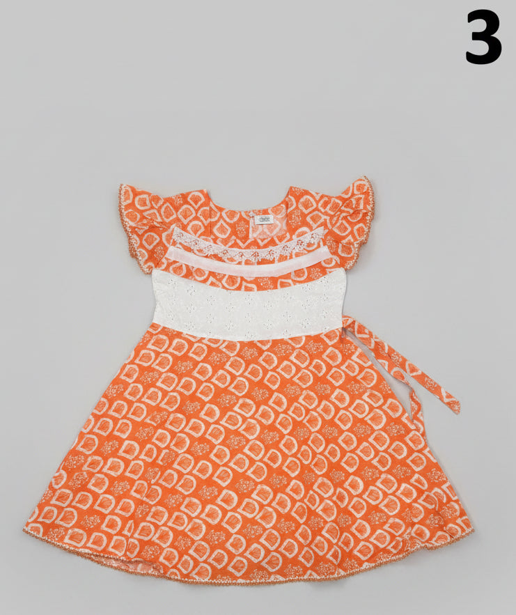 Girls Printed Cotton Dress 3