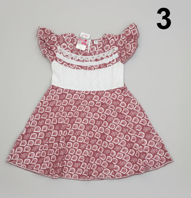 Girls Printed Cotton Dress 3