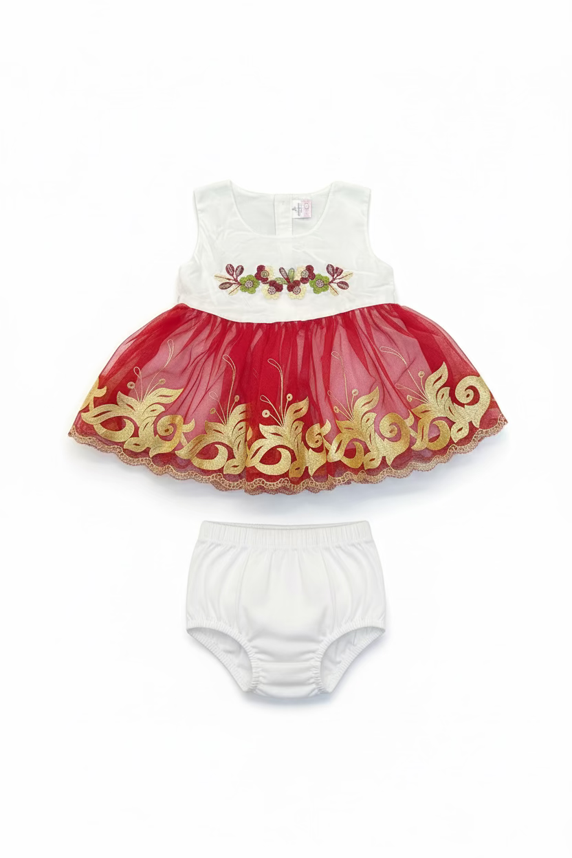 Baby Girl Frock & Bloomer Set 79
