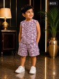 Baby Boys Abstract Print Sleeveless Co-Ord Set-BO25