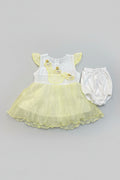Baby Girls Appliqué Net Frock Set 78