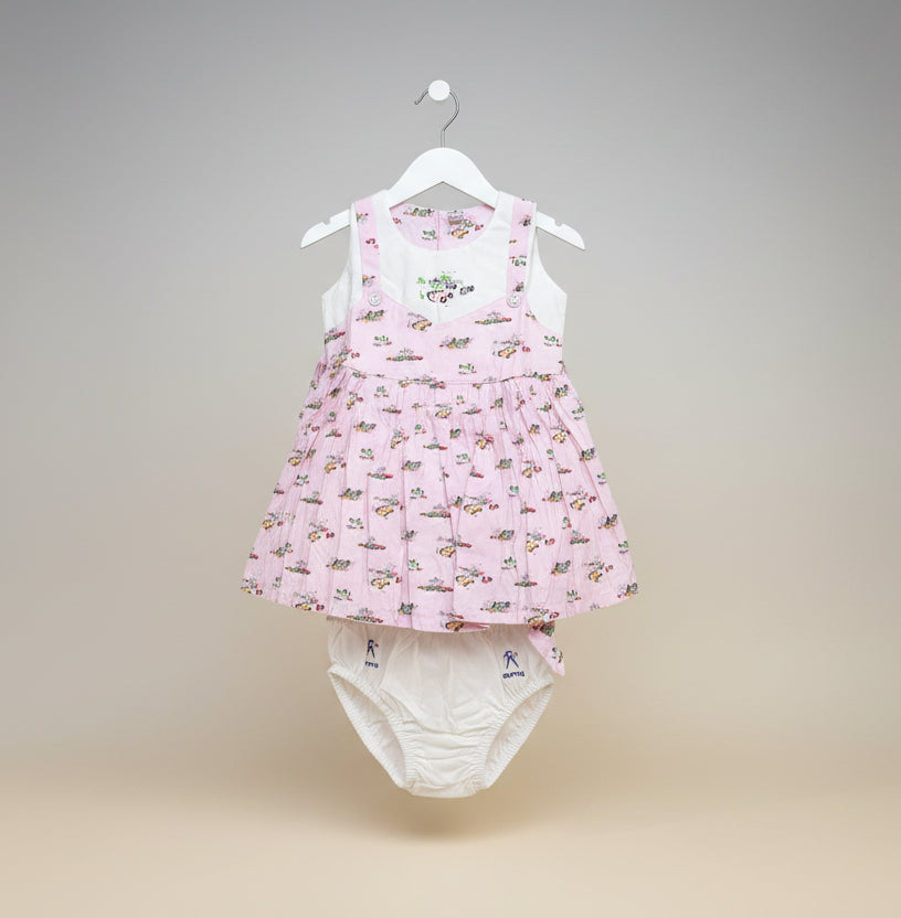 Girls Sleeveless Dress with Bloomers 183