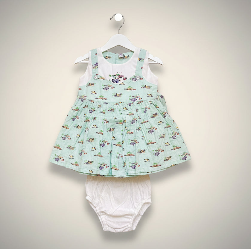 Girls Sleeveless Dress with Bloomers 183