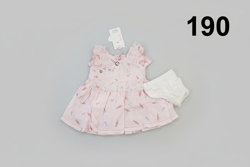 Girls Ruffle Cotton Dress Set 190