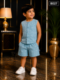 Baby Boys Geometric Print Sleeveless Co-Ord Set-BO27