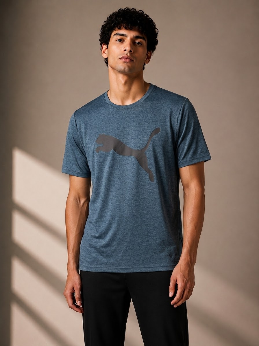 Mens Premium Navy Blue T-SHIRT 052