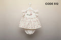 Girls Floral Cotton Dress Set with Bloomer 512