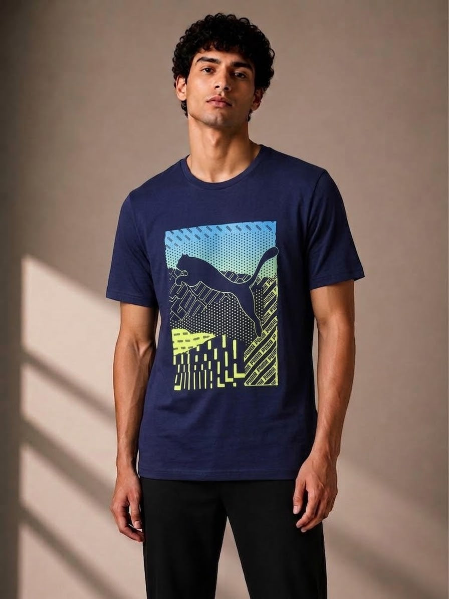 Mens Premium Deep Blue T-SHIRT 053