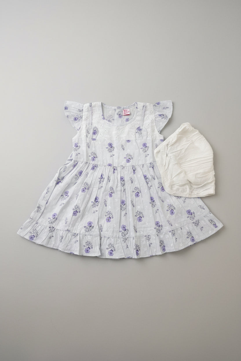 Floral Cotton Dress Set 0074