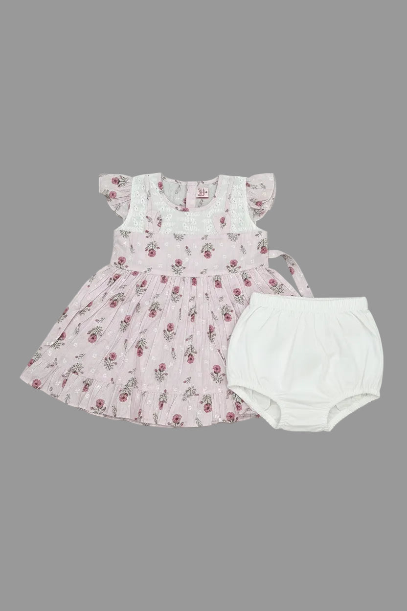 Floral Cotton Dress Set 0074