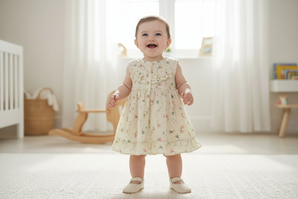 Girls Floral Frill Dress Set 103