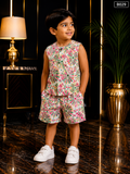 Baby Boys Geo Fan Print Sleeveless Co-Ord Set-BO29