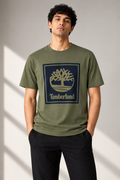 Mens Olive Green Timberland Graphic T-Shirt