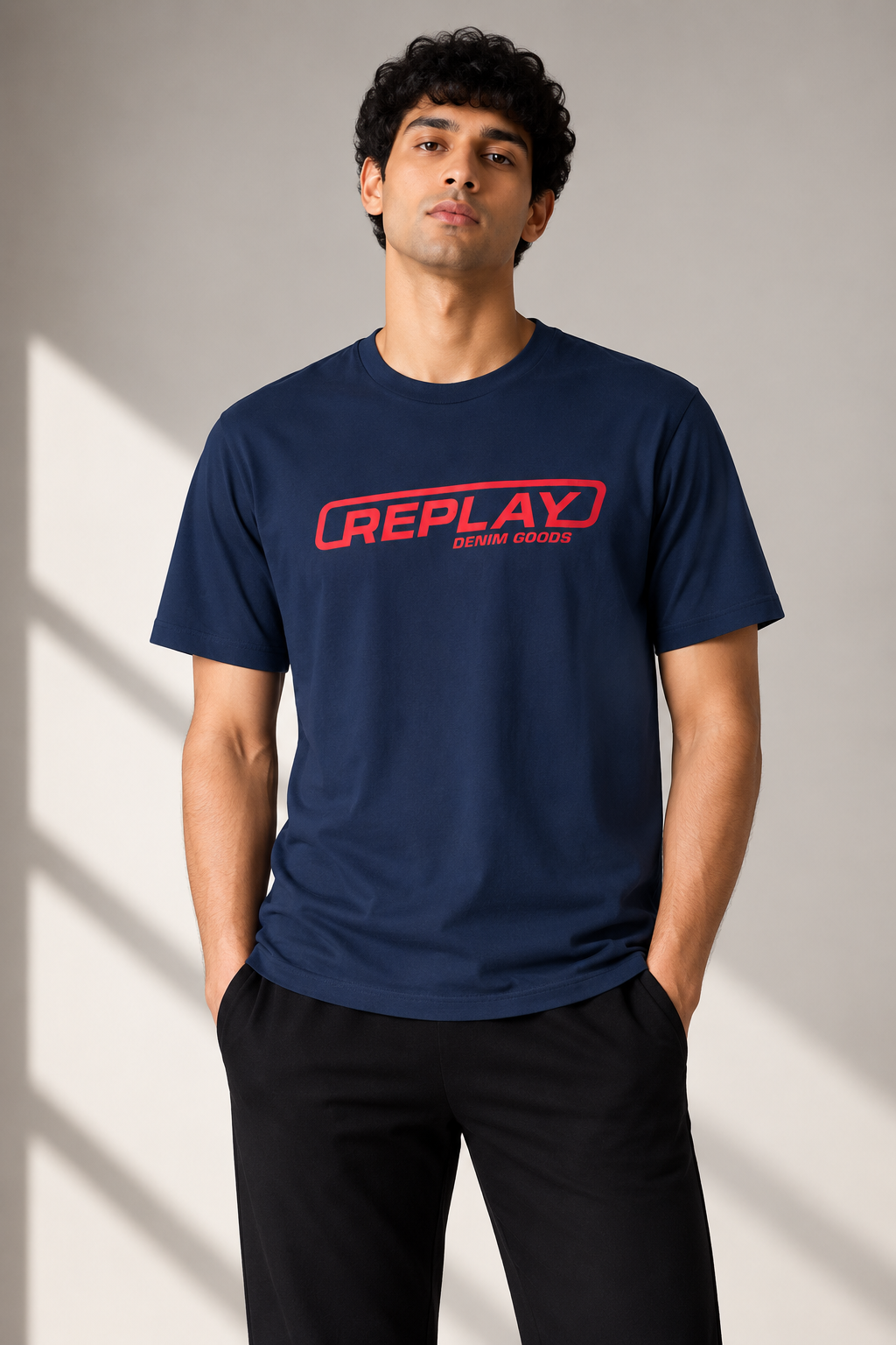 Mens Premium Navy Blue T-SHIRT 049
