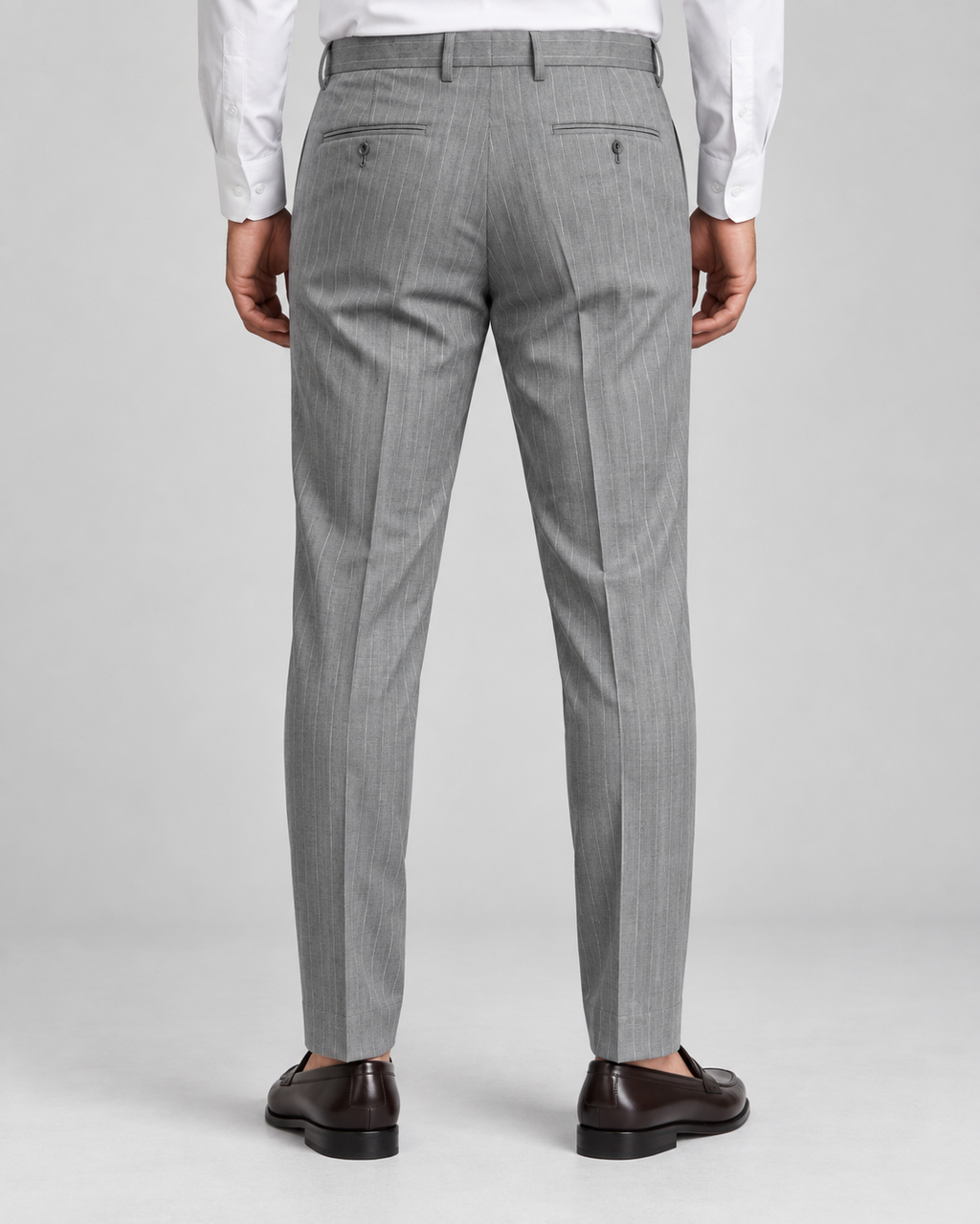 Men’s Premium Pinstripe Formal Pant – Light Grey 2010