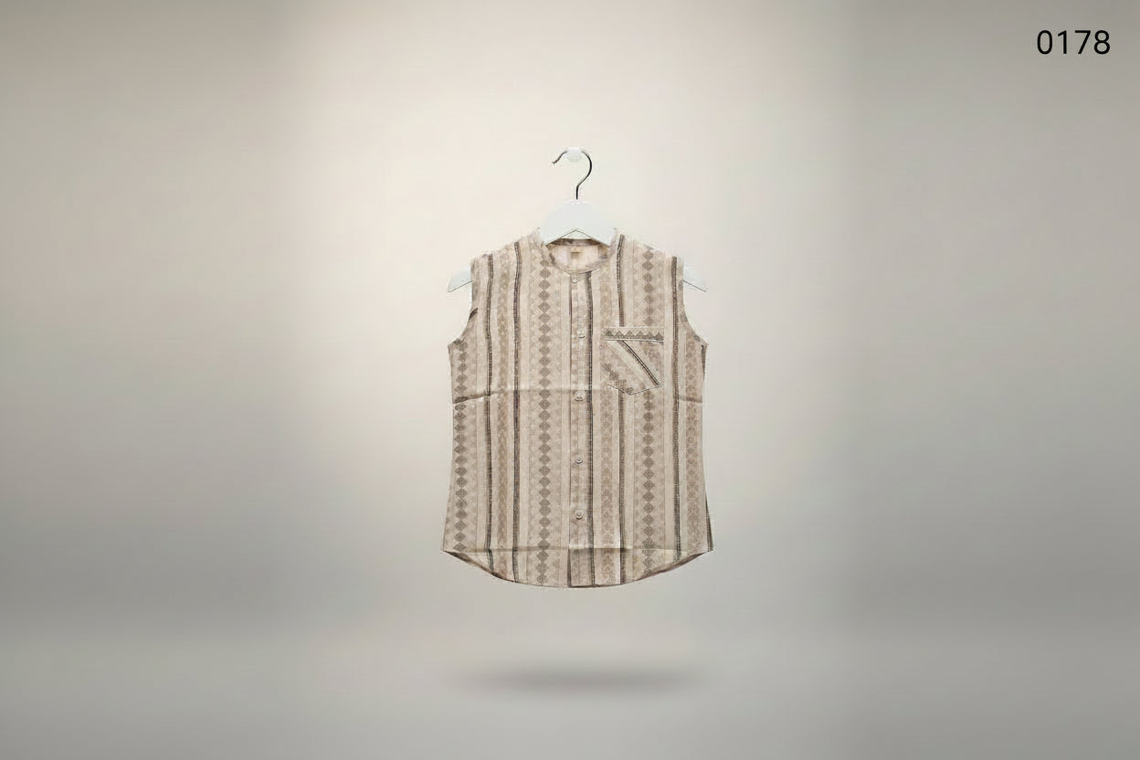 Boys Ethnic Printed Sleeveless shirt 0178