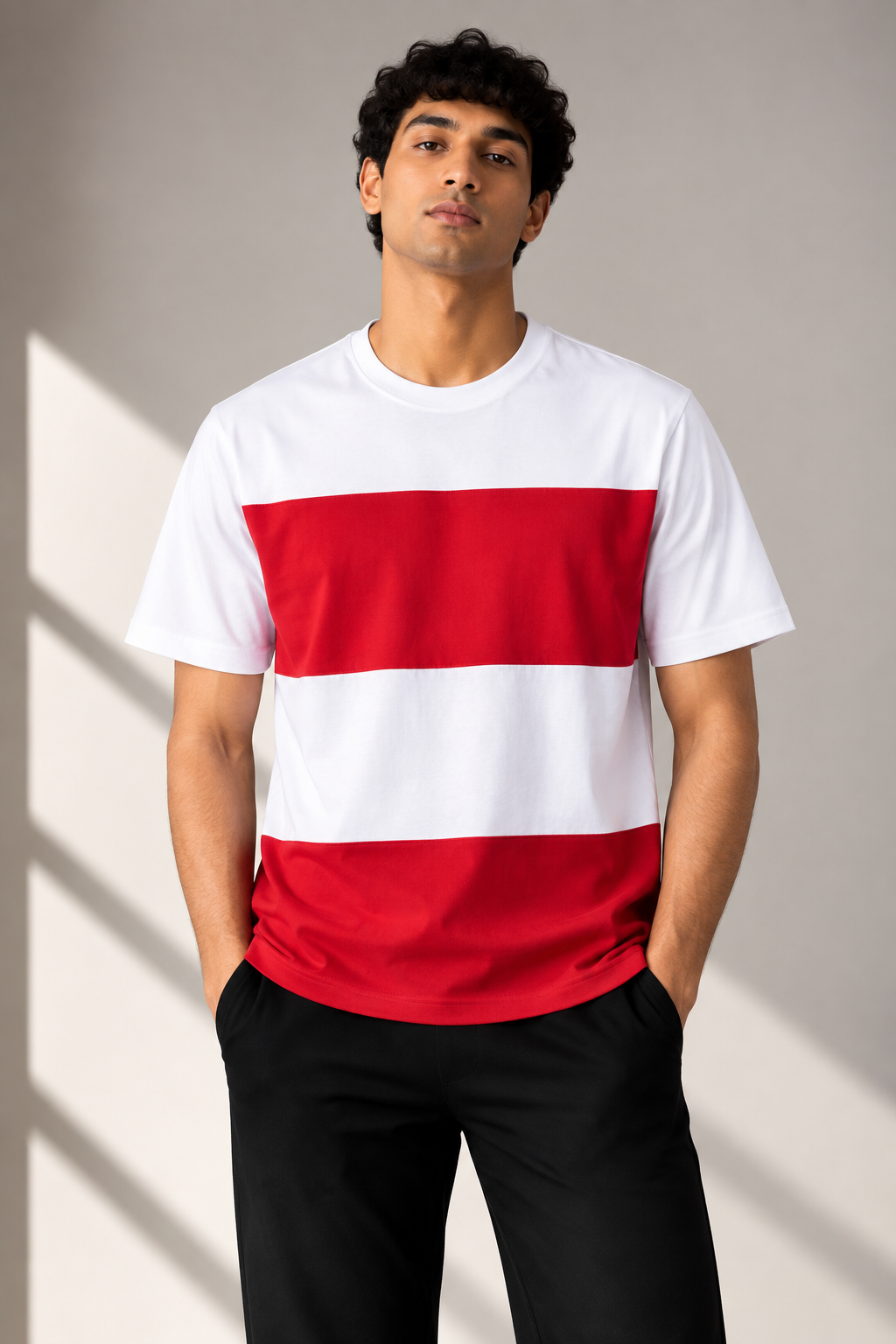 GATSBY Mens T-shirt Red White G140