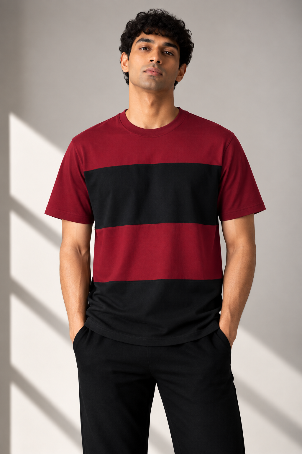 GATSBY Mens T-shirt Black Red G141