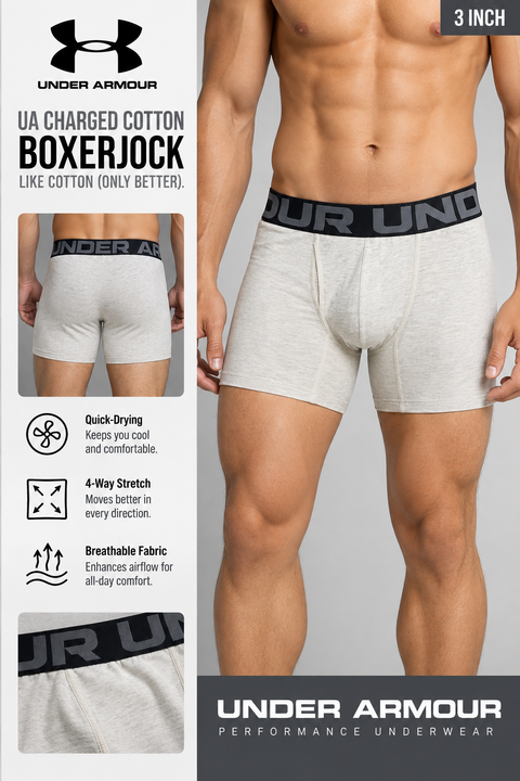 Men's super premium 3-Pack Cotton Stretch Boxerjock