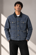 GATSBY Men’s Premium Denim Jacket Washed Black G144