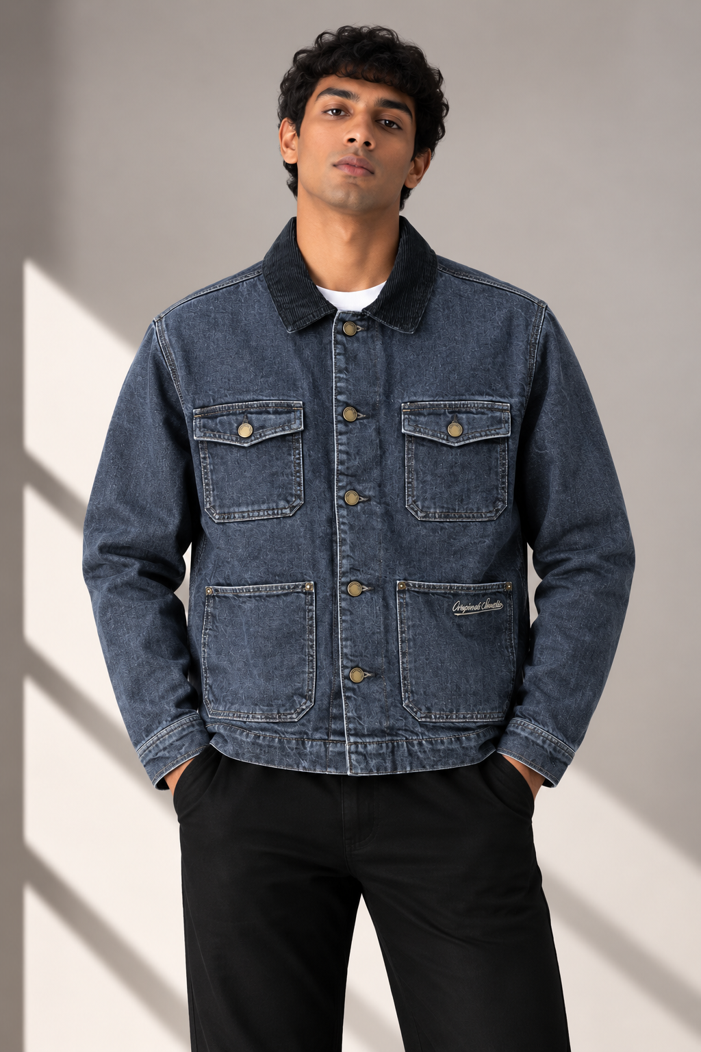 GATSBY Men’s Premium Denim Jacket Washed Black G144