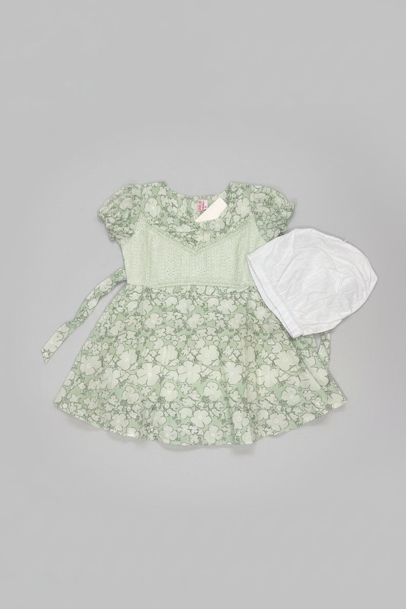 Girls Floral Cotton Frock Set  0208