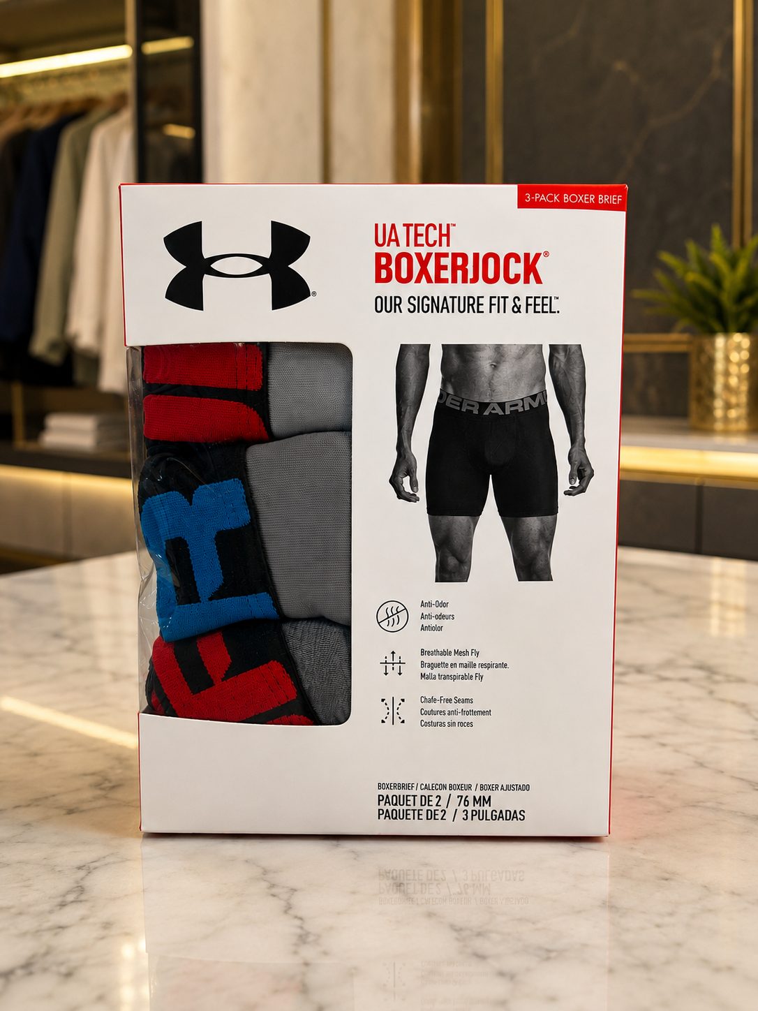 Men's super premium 3-Pack Cotton Stretch Boxerjock