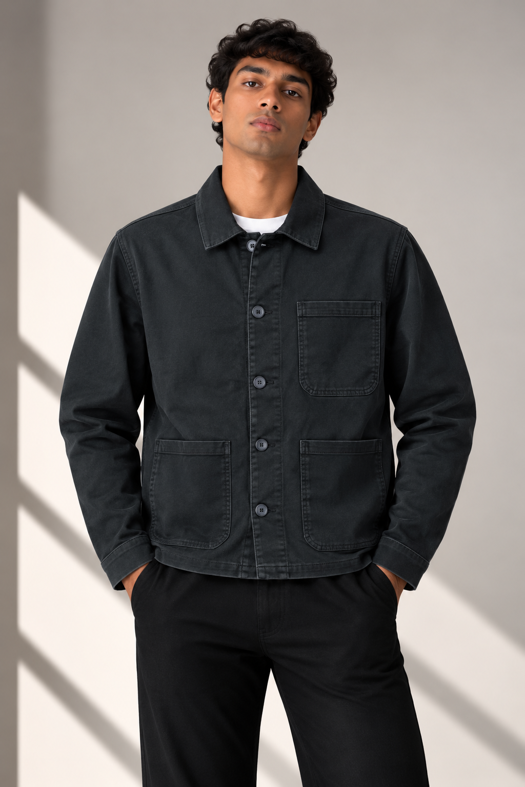GATSBY Men’s Premium Utility Chore Jacket Black G145
