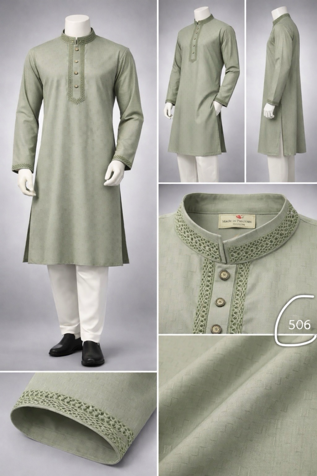 Luxury embroidery Panjabi with premium finish 506