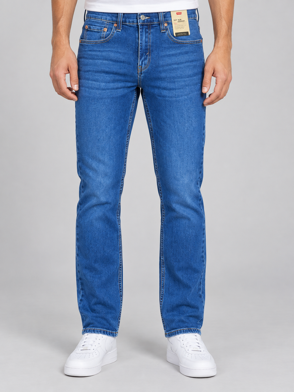 GATSBY Mens Denim Pant Leviss G154 Mid Blue