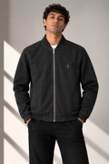 Men’s Premium Full-Zip Bomber Jacket – Black